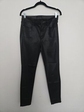 White House Black Market Black Coated Skinny Jeans